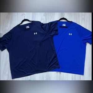 x2 UNDER ARMOUR LOOSE FIT WORK OUT TEES 3XL/3TG/3EG Navy & Blue